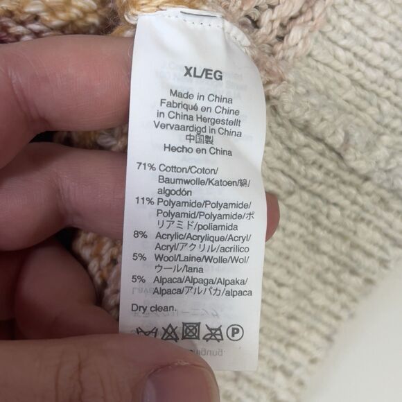 Madewell Striped Pullover Sweater Sz XL  Knit Crew Neck Rainbow Cozy Retro - Picture 11 of 11